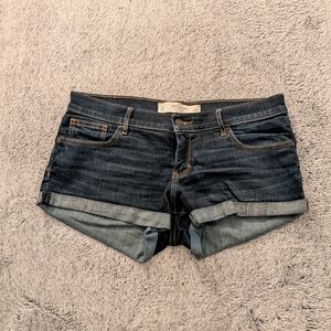 Abercrombie & Fitch Dark Blue Jean Shorts